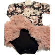Body-sukienka bawełniana z długim rękawem Bambarillo - KWIATY- PEONIE